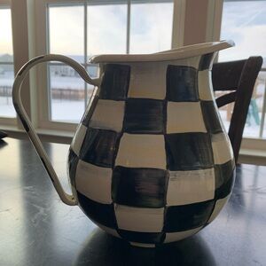 Mackenzie Childs Courtly Check 3qt Pitcher